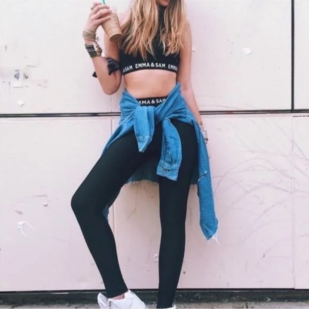 Emma & Sam Workout Set - Black Leggings / crop tank